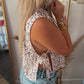 Leopard Print Tie Side Top
