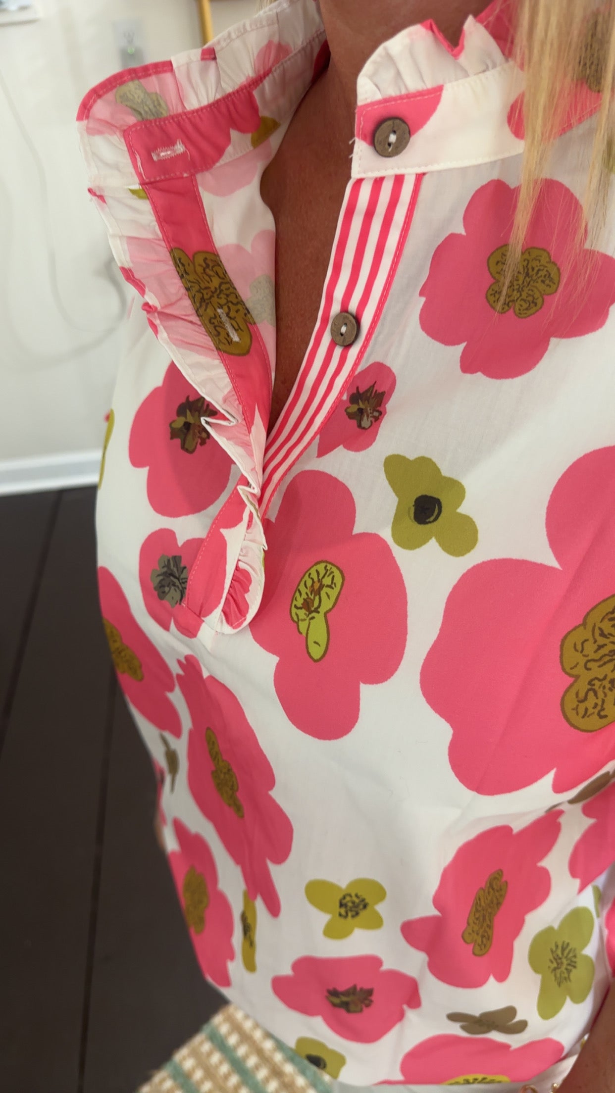 Floral Collared Summer Blouse