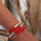 Red Acrylic Bamboo Bracelet Set